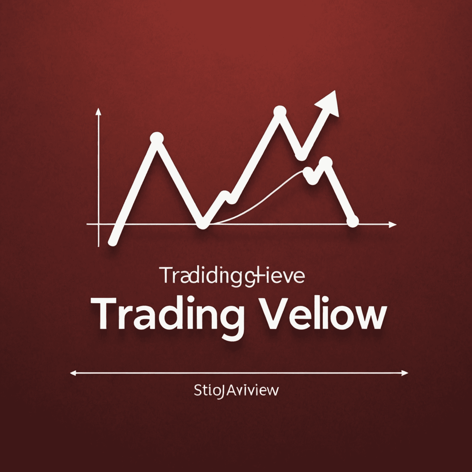 TradingView Blog Logo - A stylized graph with the text 'TradingView Blog' in white on a deep red background