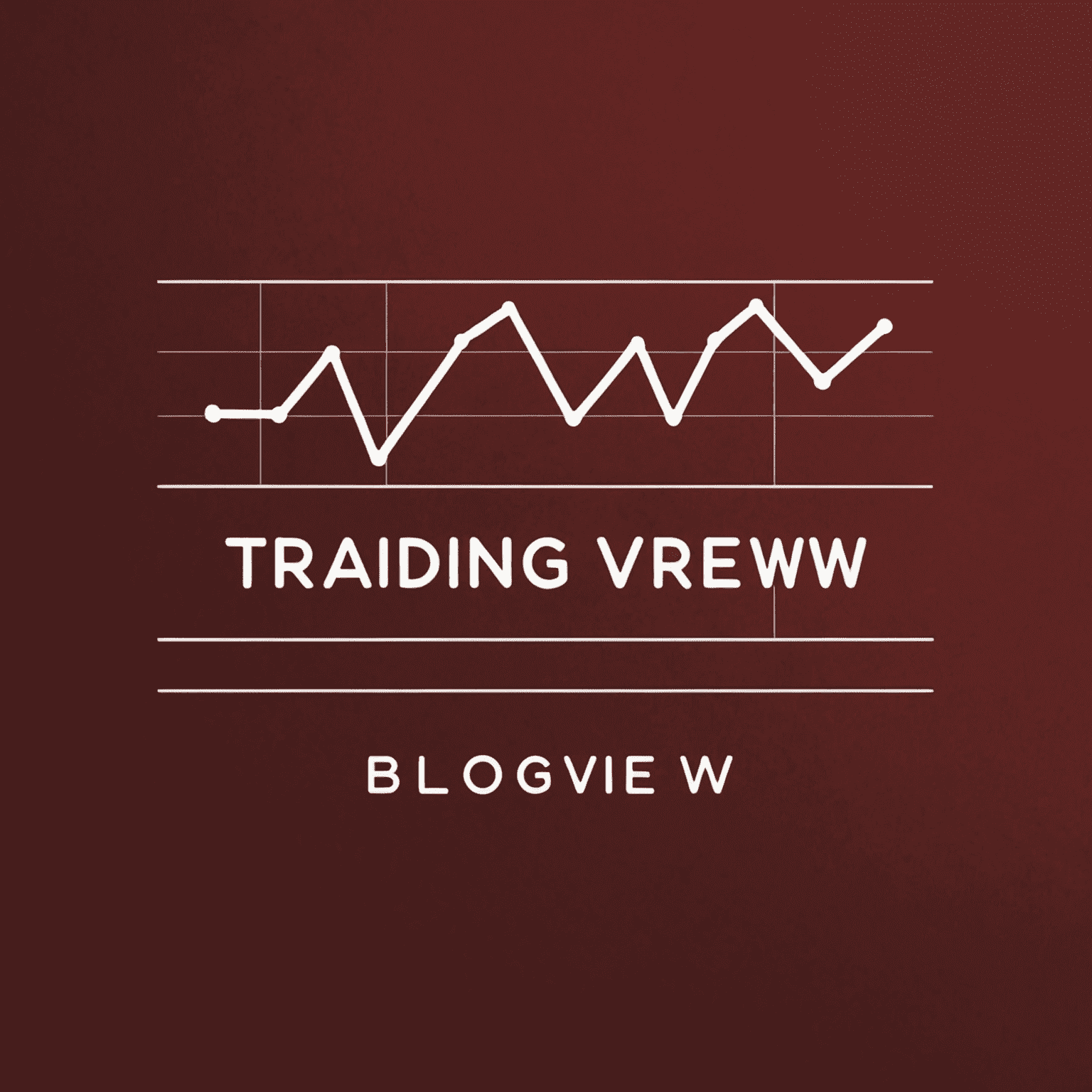 TradingView Blog Logo - A stylized graph with the text 'TradingView Blog' in white on a deep red background