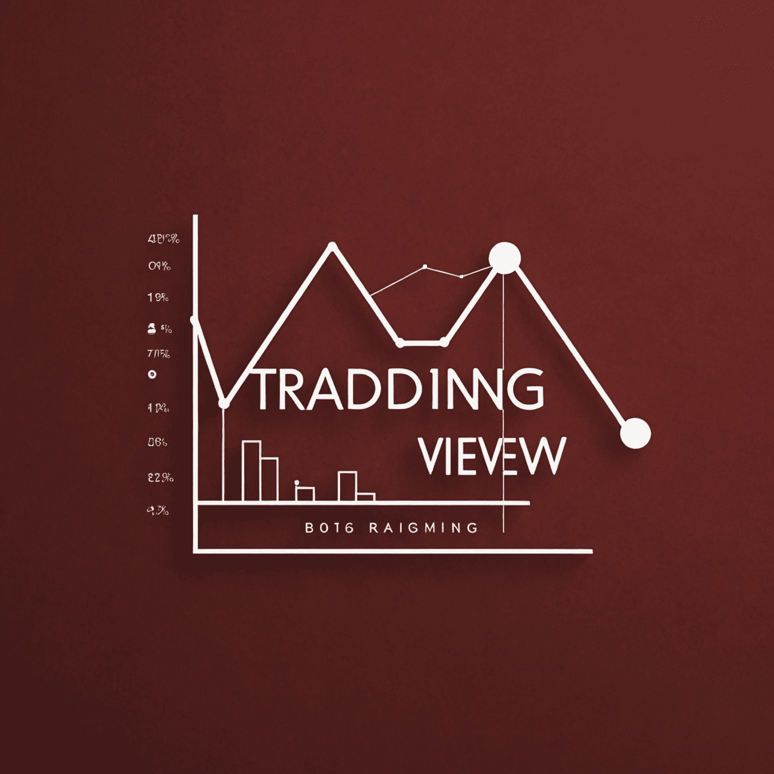 TradingView Blog Logo - A stylized graph with the text 'TradingView Blog' in white on a deep red background