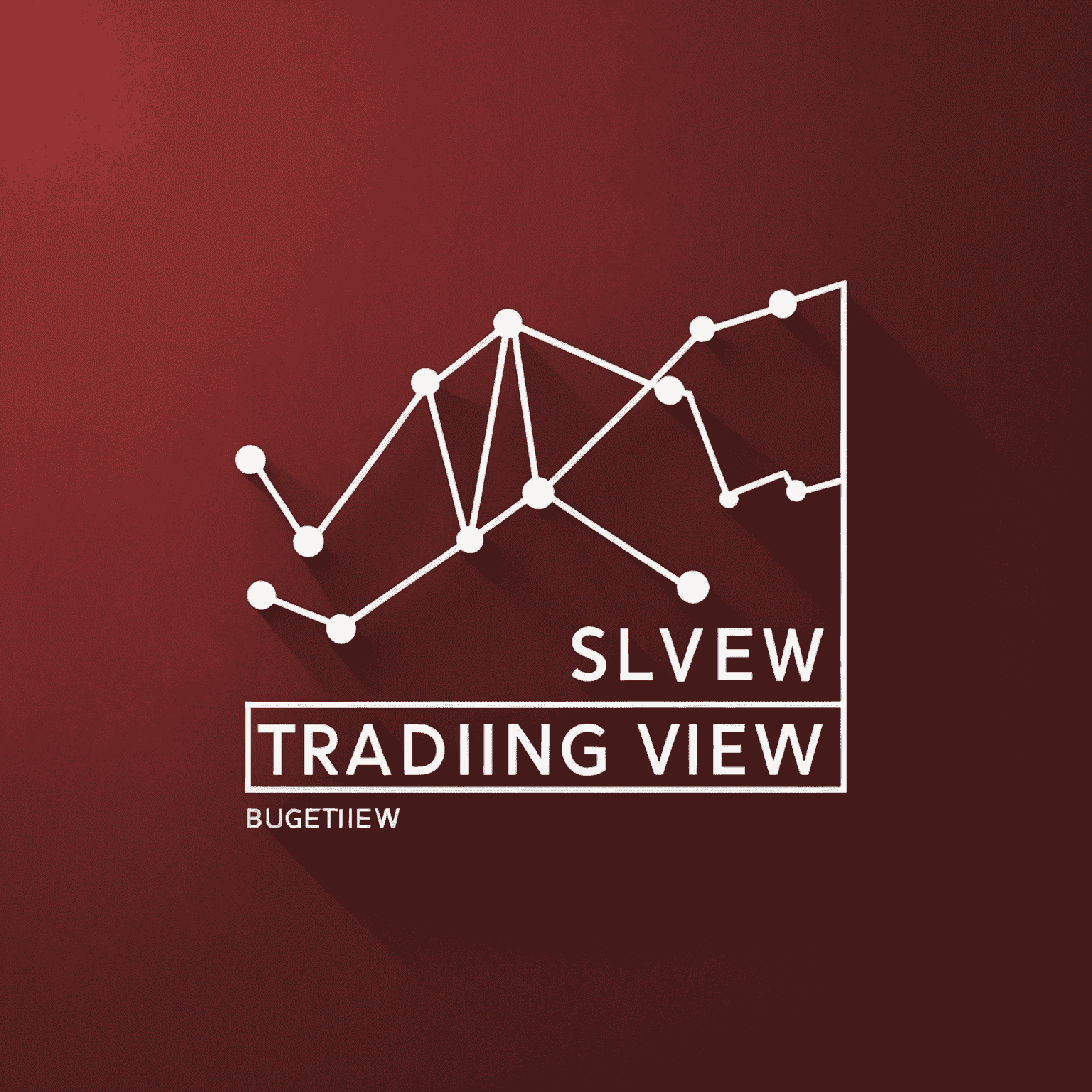 TradingView Blog Logo - A stylized graph with the text 'TradingView Blog' in white on a deep red background