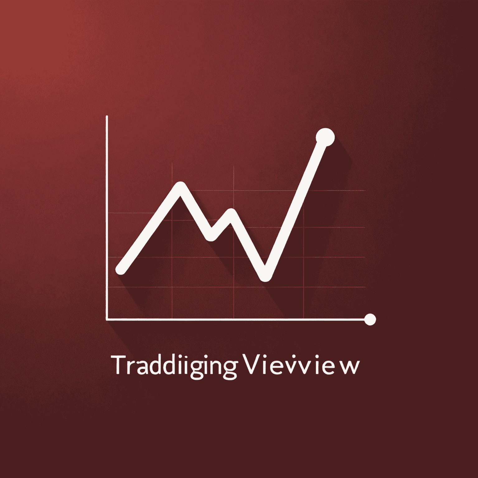 TradingView Blog Logo - A stylized graph with the text 'TradingView Blog' in white on a deep red background