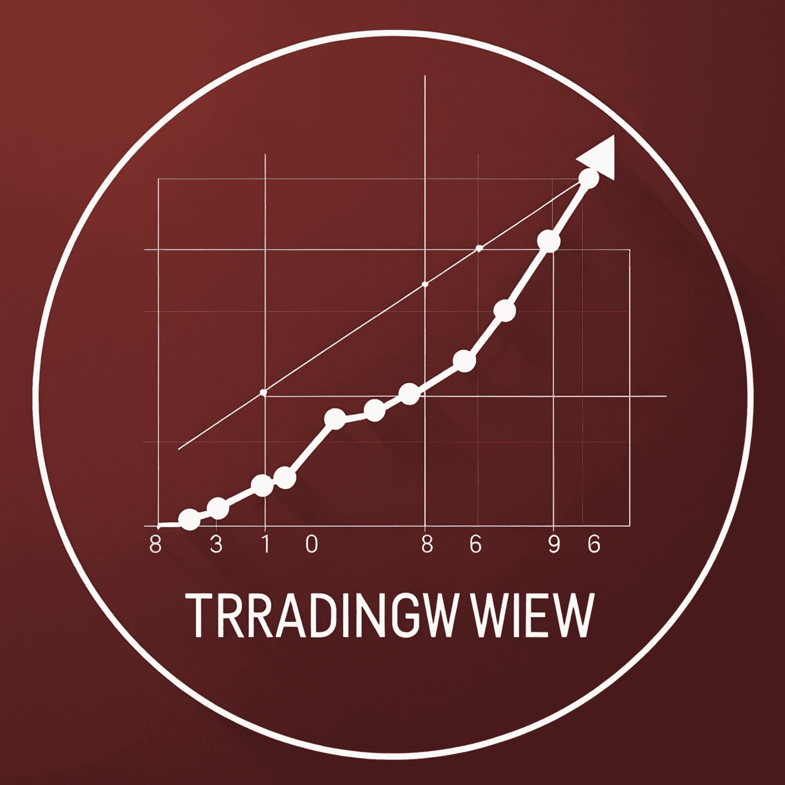 TradingView Blog Logo - A stylized graph with the text 'TradingView Blog' in white on a deep red background