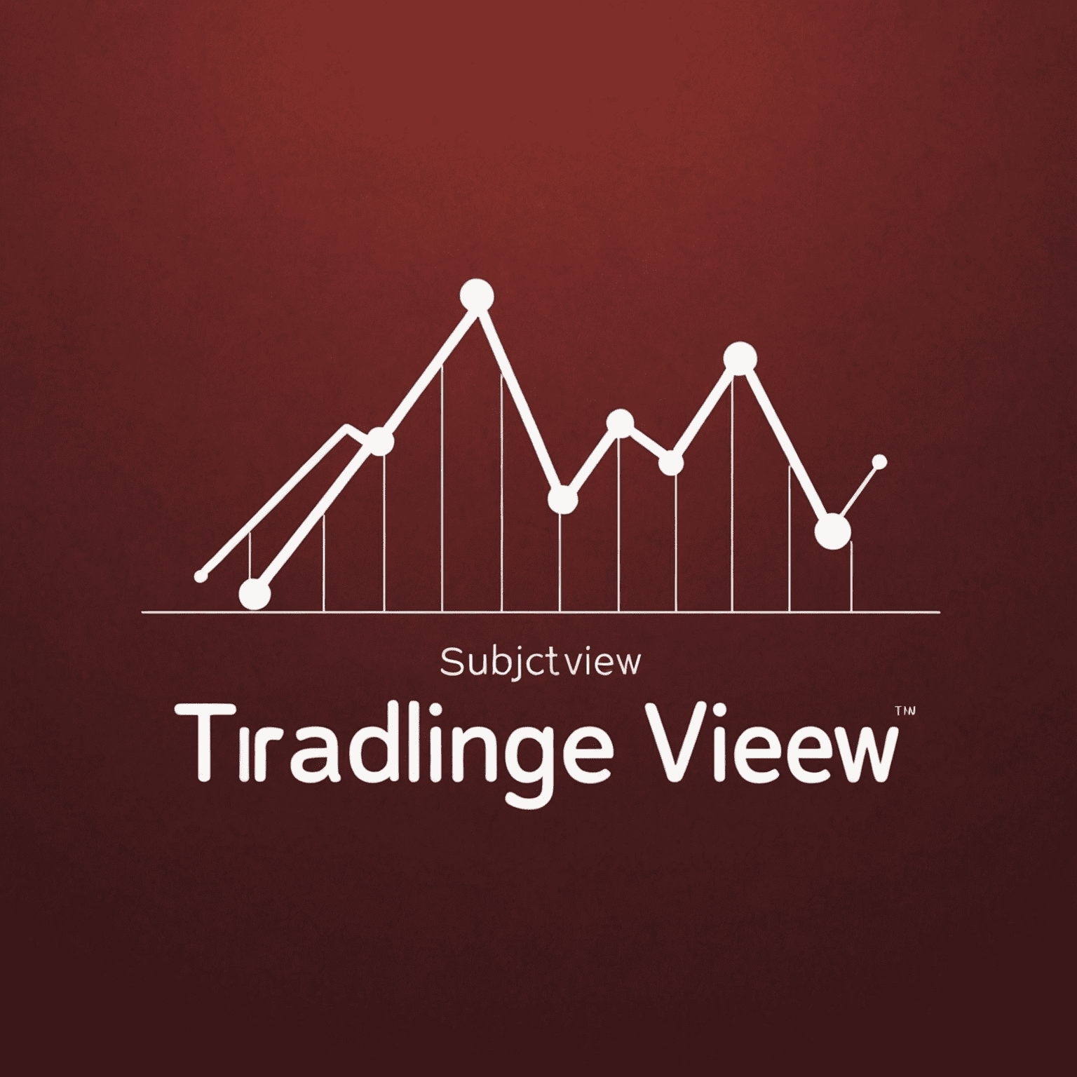 TradingView Blog Logo - A stylized graph with the text 'TradingView Blog' in white on a deep red background