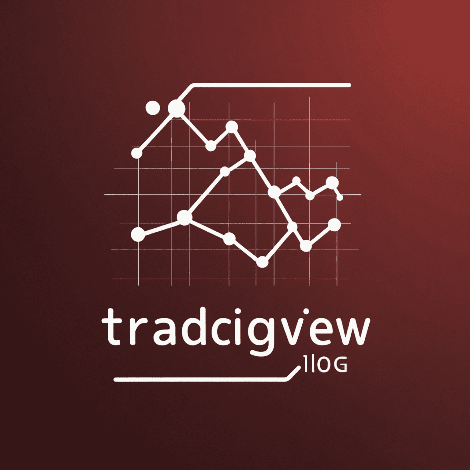 TradingView Blog Logo - A stylized graph with the text 'TradingView Blog' in white on a deep red background