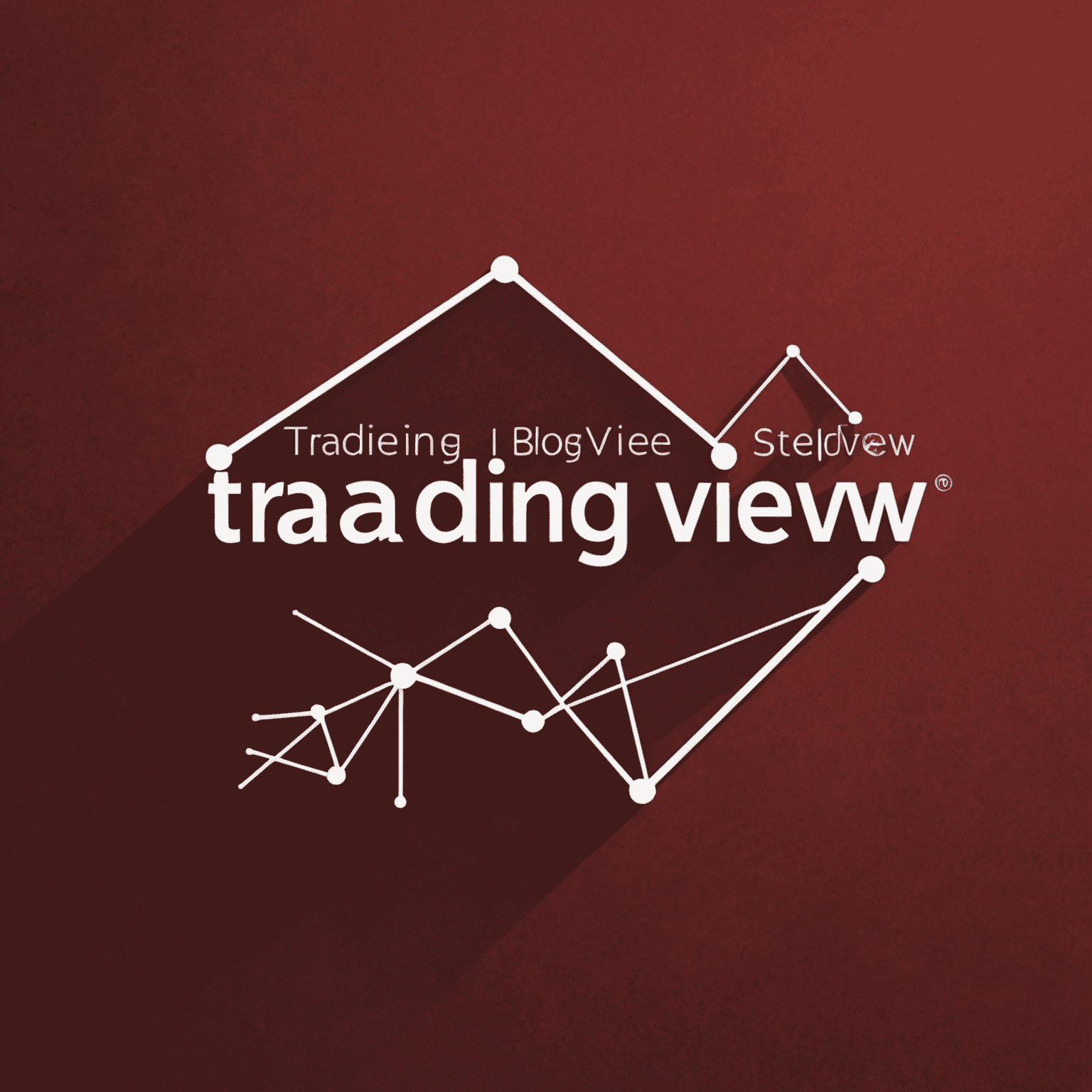 TradingView Blog Logo - A stylized graph with the text 'TradingView Blog' in white on a deep red background